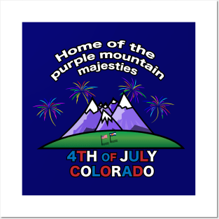 4th of July Colorado Back Print and Front Print Posters and Art